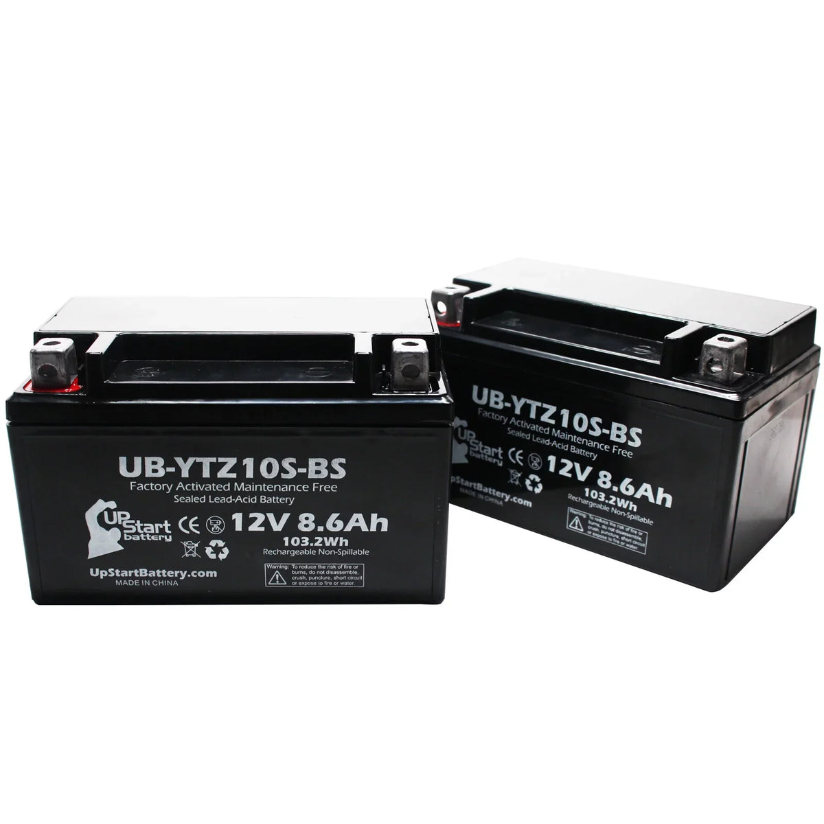 Factory Maintenance Yamaha UB-YTZ10S-BS Replacement 1000CC Motorcycle Activated, YZF-R1 2-Pack UpStart Free, 8.6Ah, 12V, Battery - Battery 2011