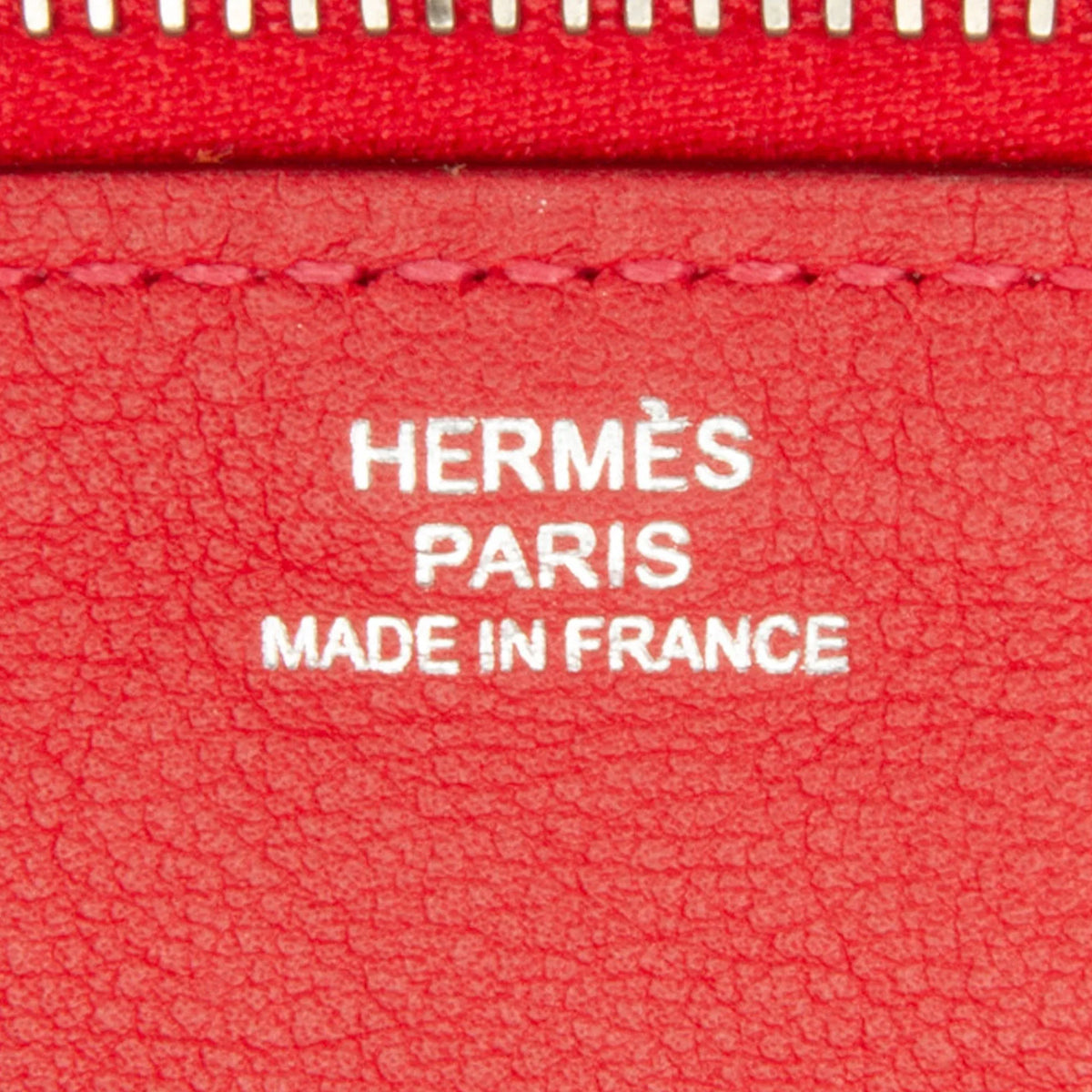 (Good) Pre-Owned Red Duo Jige Hermès Authenticated Calf Wallet Wallets Unisex Long Swift Leather