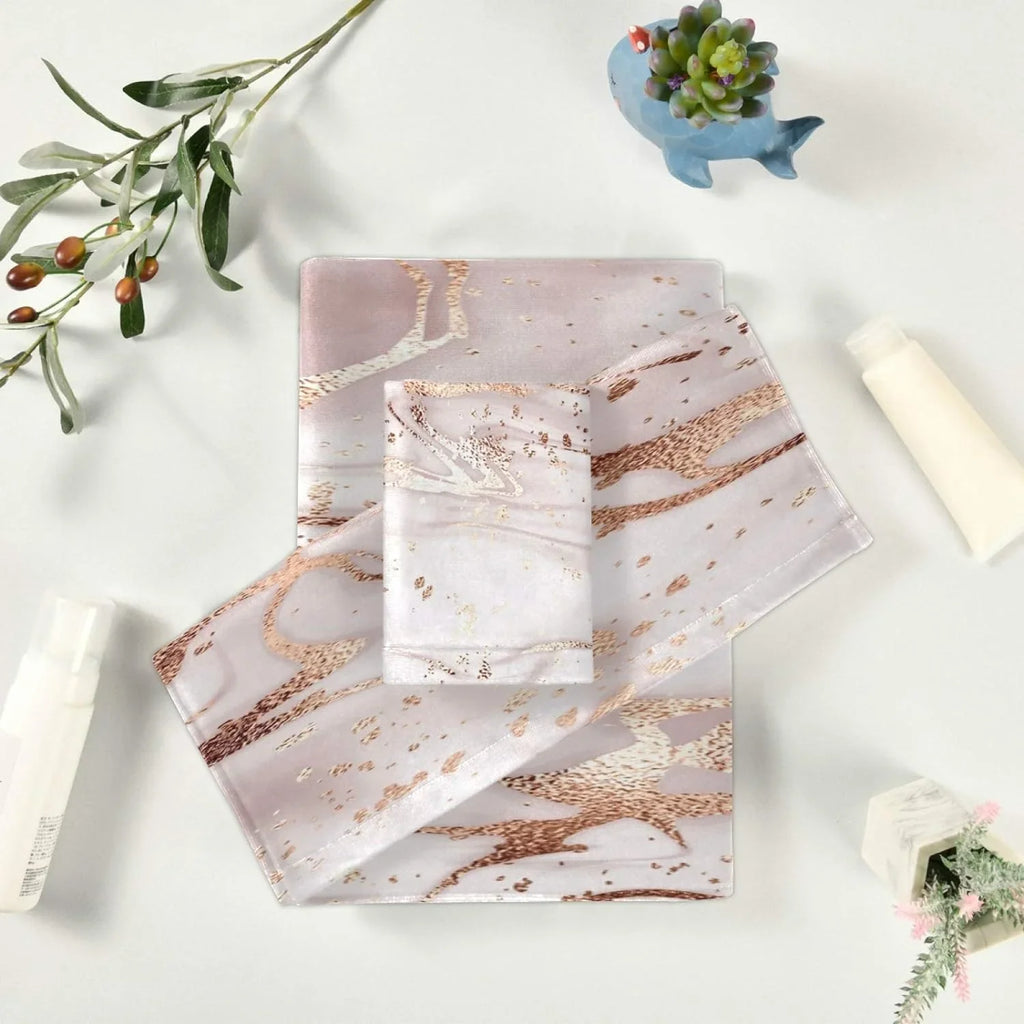 for Towel Gold Home Piece Decor, Hotel Rose & Bath Soft Set Comfortable Abstract Set Absorbent 3 Marble GZHJMY Bath Towels Towels