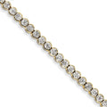 1ct Wt- Bracelet. Yellow 14k Diamond Gold Carat Tennis