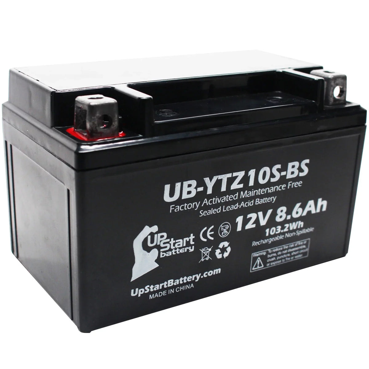 Factory Maintenance Yamaha UB-YTZ10S-BS Replacement 1000CC Motorcycle Activated, YZF-R1 2-Pack UpStart Free, 8.6Ah, 12V, Battery - Battery 2011