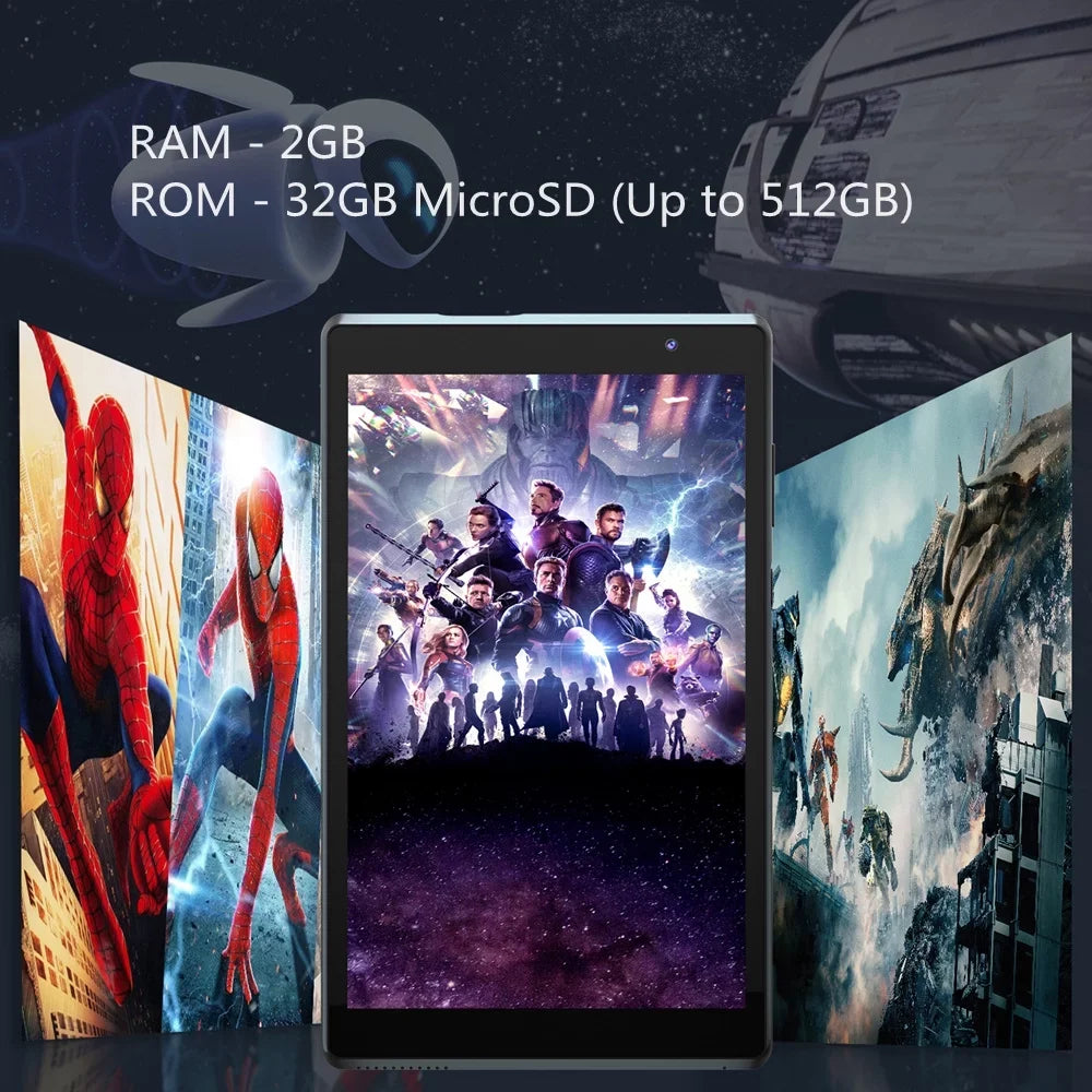 Camera, IPS 8.0 Screen, Tablet, FM Core Tablet Tablet, GPS, Android 8 Wi-Fi, Tablets Black inch 11 RAM2GB+ROM32GB Bluetooth, PC Quad MP