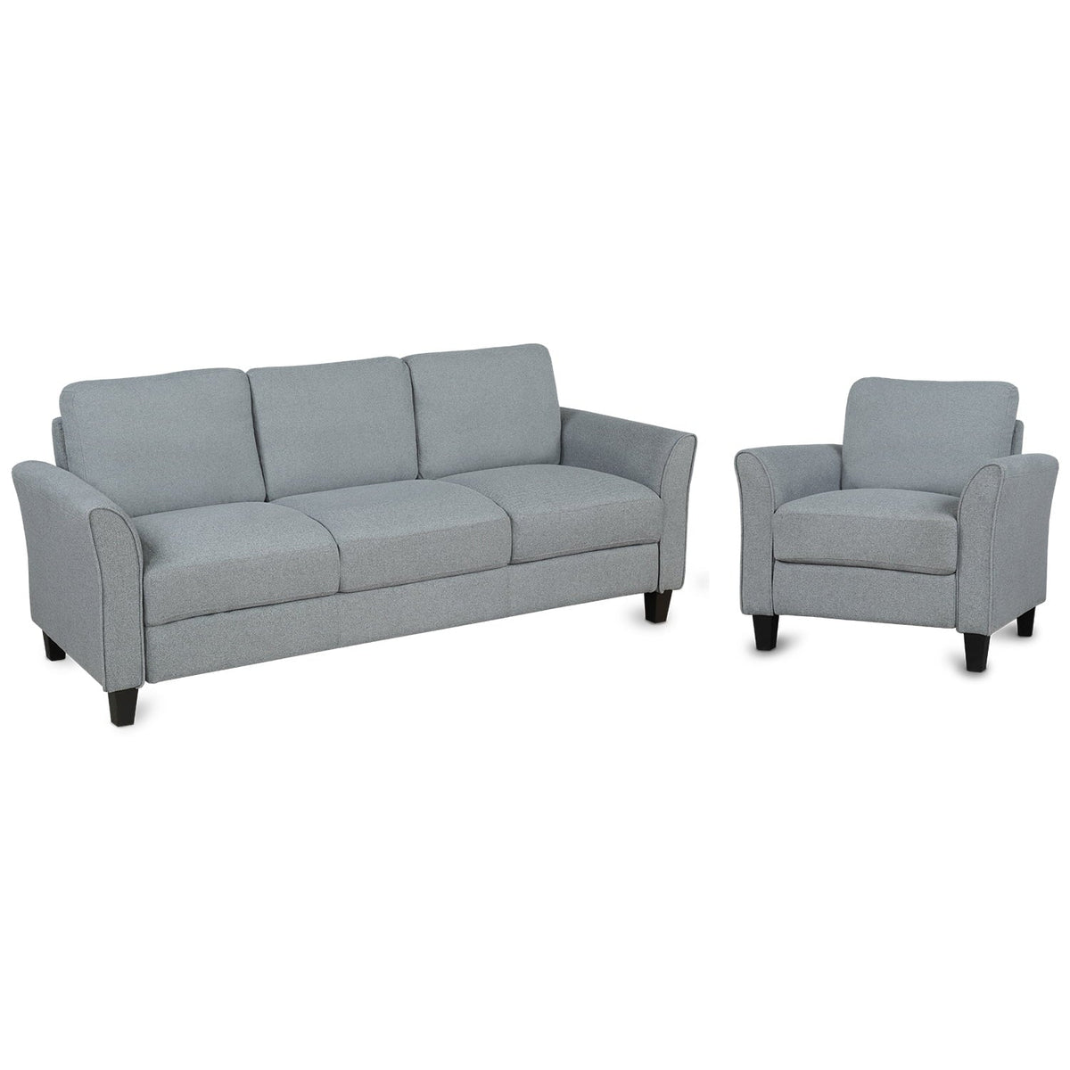 Living Sofa Anself Room (Gray) 3-seat Furniture chair and