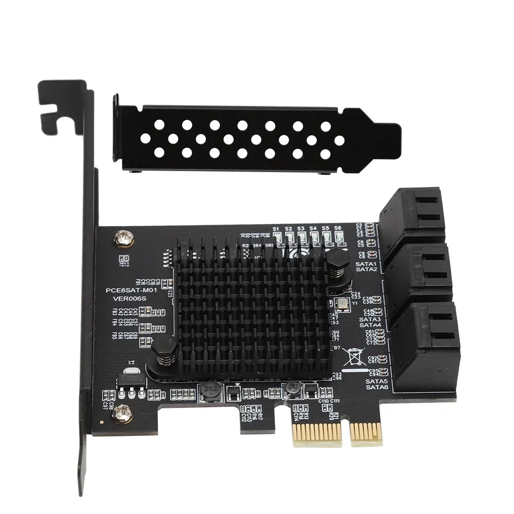 HDD Expansion PCI Card Jadeshay USB, 6-Port Card Compatible,3G Riser SATA 3.0 1.5G Card