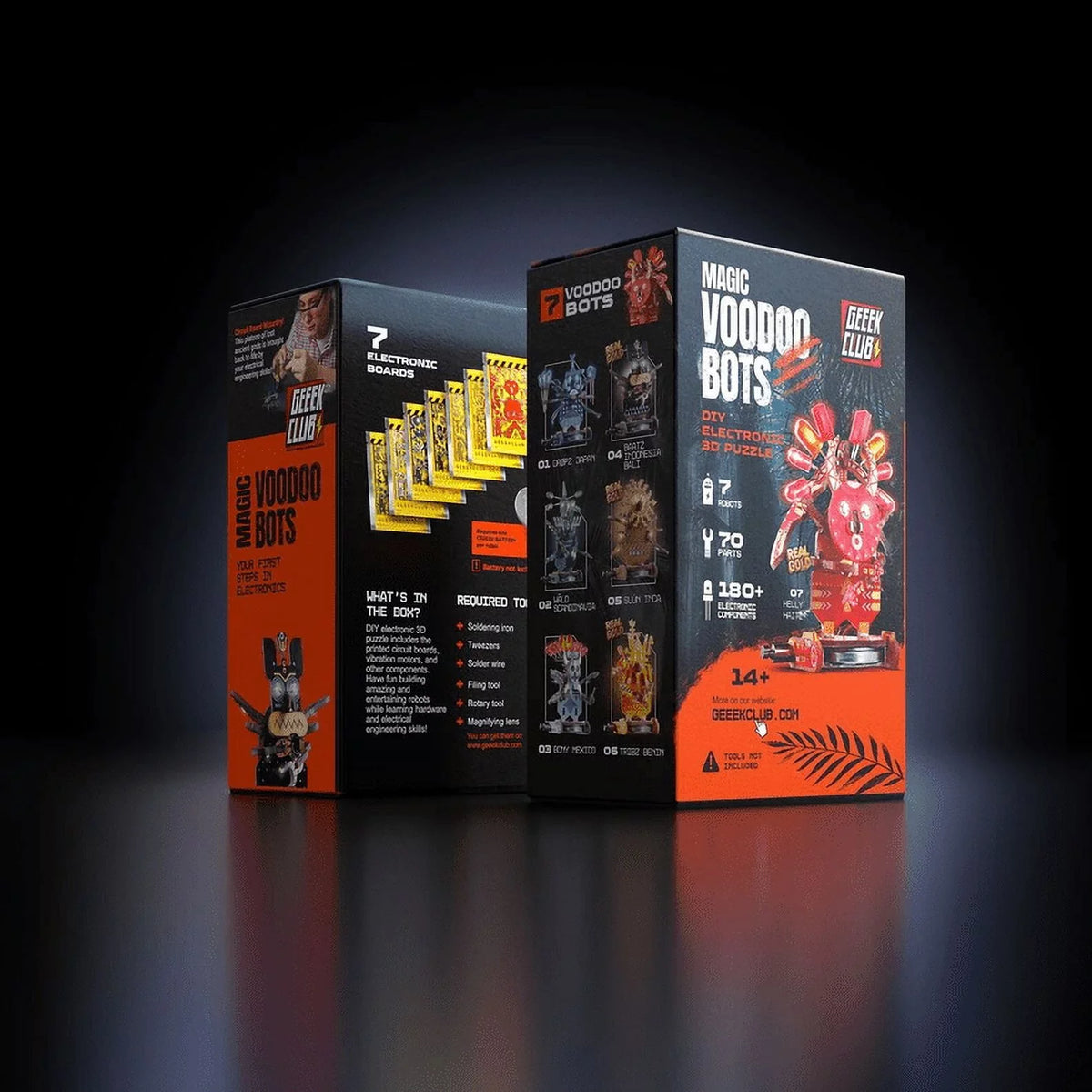 Circuit Voodoo full 7 ROBOTS set Printed Boards