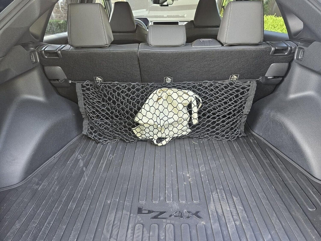 2023-2024 bZ4X Cargo – Nets Car Organizer Vehicle TOYOTA SUV Carrier bZ4X Qty)Trunk Mesh Cargo – Trunk Nets EA(2 for Style Storage with Compatible for Envelope TOYOTA Premium EACCESSORIES Organizer –