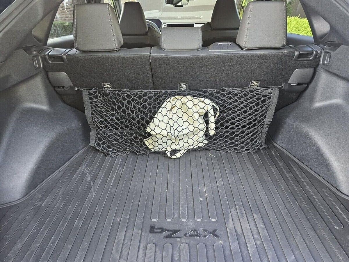 2023-2024 bZ4X Cargo – Nets Car Organizer Vehicle TOYOTA SUV Carrier bZ4X Qty)Trunk Mesh Cargo – Trunk Nets EA(2 for Style Storage with Compatible for Envelope TOYOTA Premium EACCESSORIES Organizer –