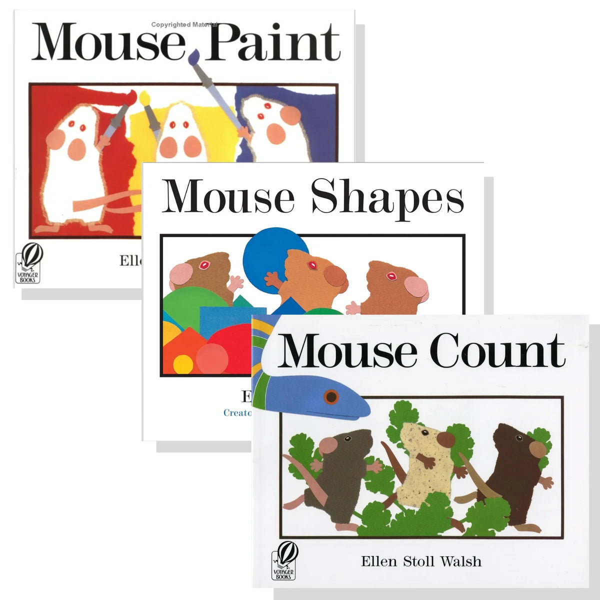 the them! three and Shapes that shapes color Paint, by Count, with Stoll mixing, Collection) (Hardcover Mouse Mouse about mice learn 123s Mouse Ellen colors, animals and Walsh chase
