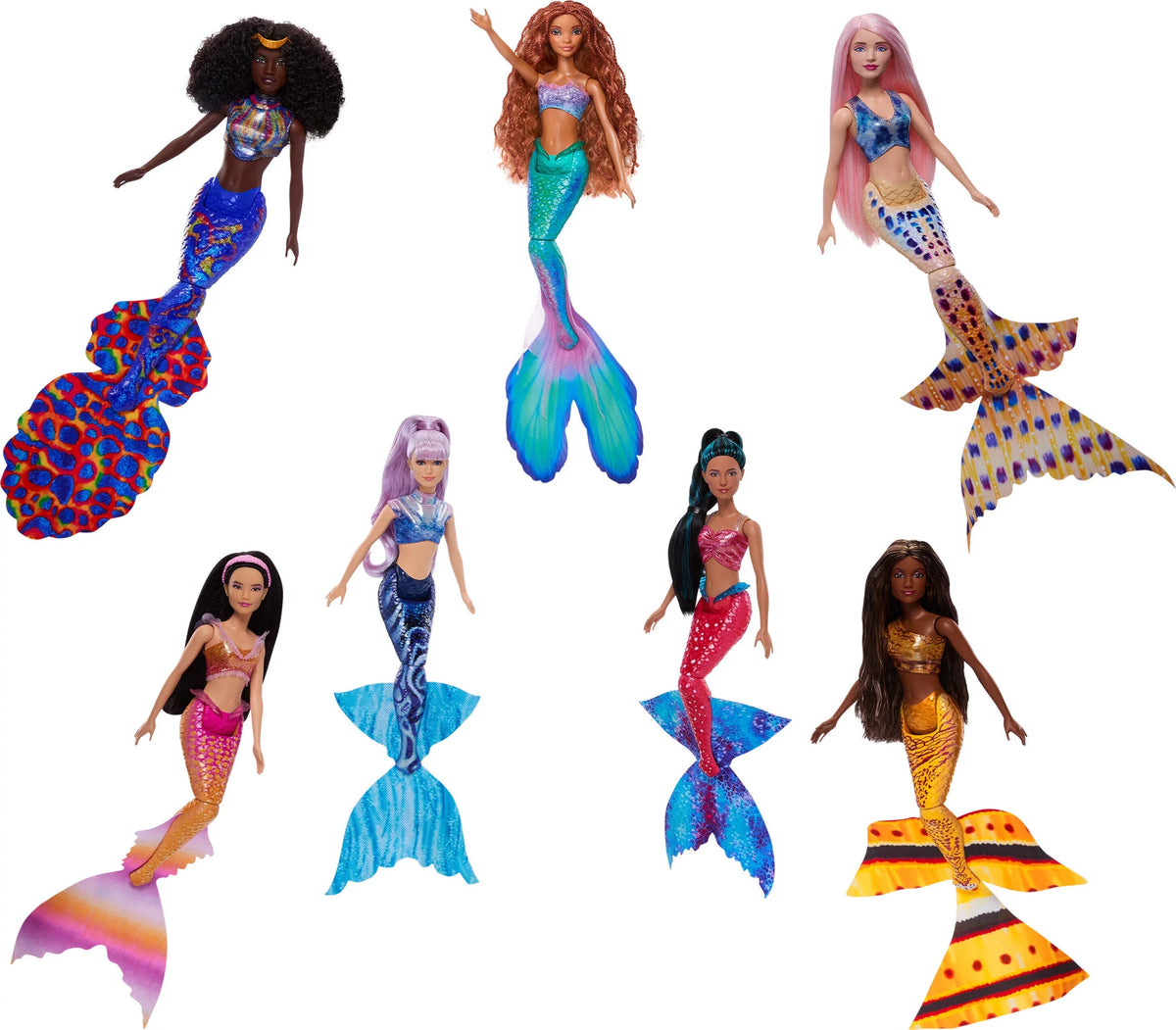 Sisters Disney Fashion Ariel Dolls with Set Little Mermaid Doll Mermaid 7 The Ultimate 7-Pack,