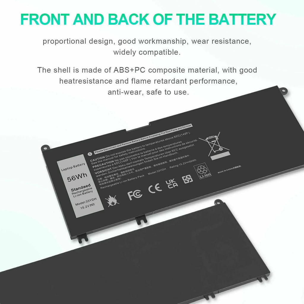 33YDH 3580 3590 3480 Laptop W7NKD 3490 Battery P30E001 Latitude US For 3380