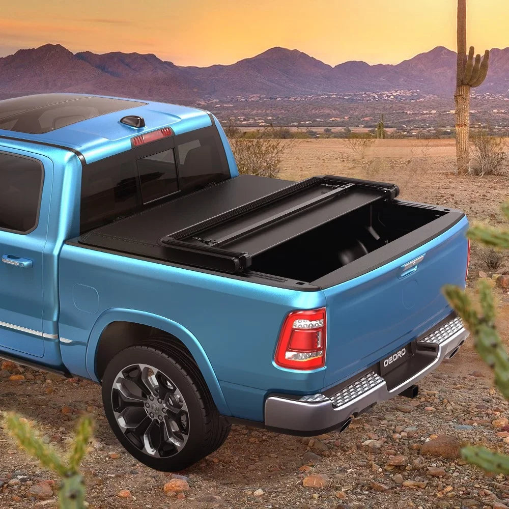 Dodge Ram 6.5FT Soft Cover 2002-2023 Bed Tonneau 1500/Ram 3500 for Truck Ledkingdomus 2500 Tri-Fold