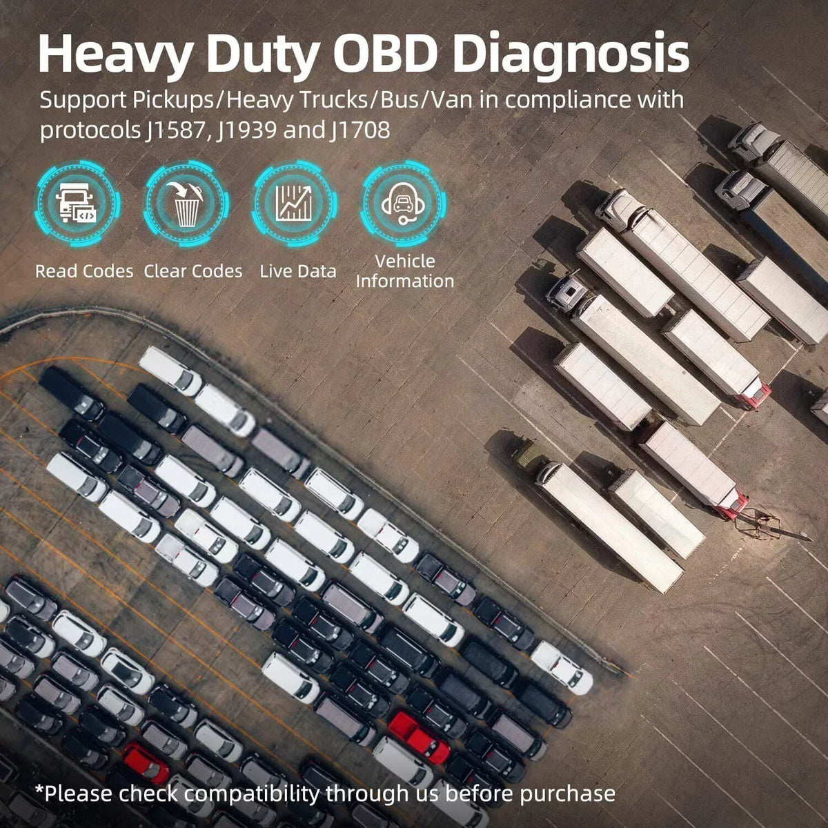 Tools RD801 Scanner Heavy Reset OBD2 Diagnostic Code Oil Duty Truck Reader Romondes Diesel Scanner Truck DPF