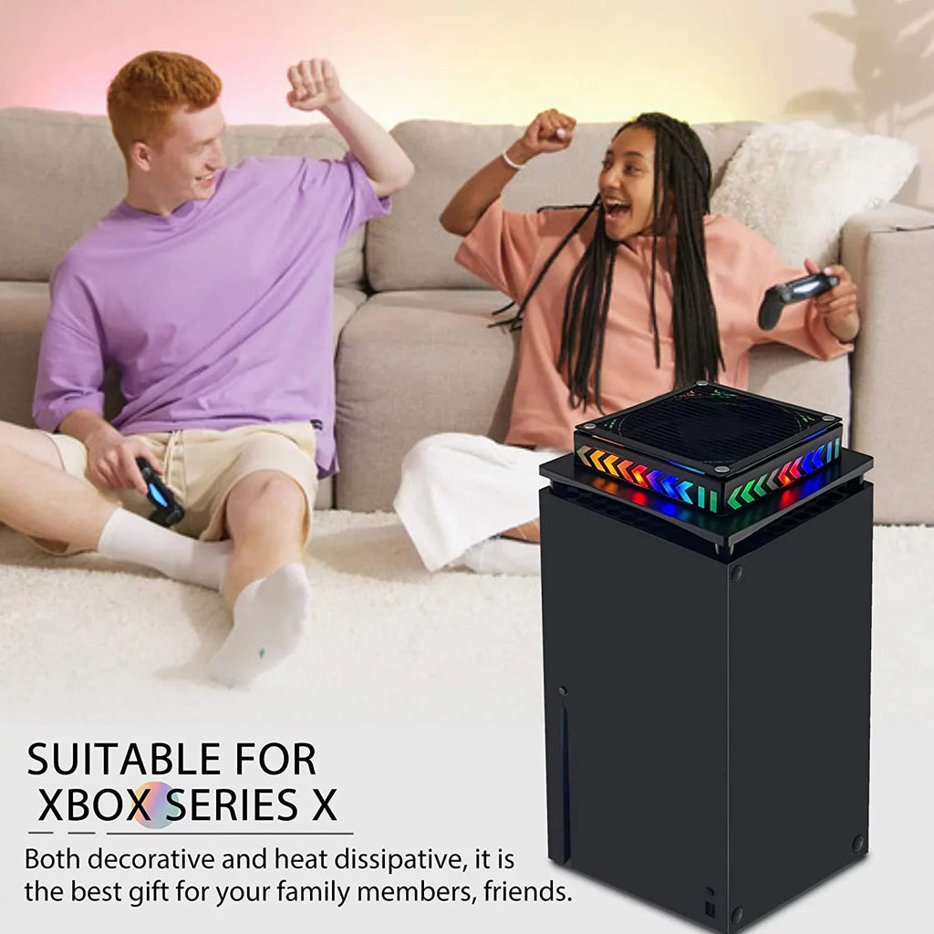 OFOCASE Filter LED setup Series Noise Dust with for Top X Fan Cooler Black Fan Light Cooling with Low Xbox