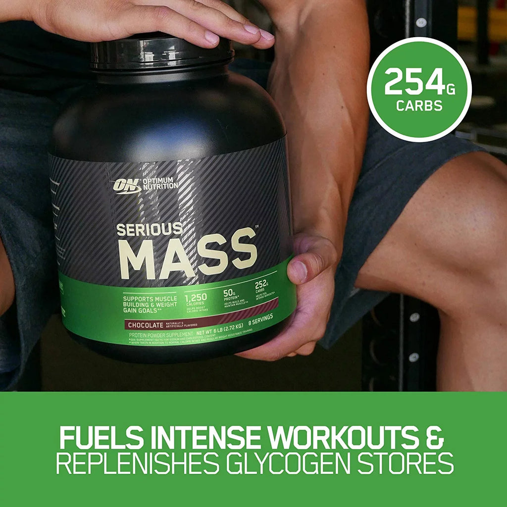 Powder, Protein Gainer Weight Serious Vanilla, Optimum 6.lb Mass, Nutrition,