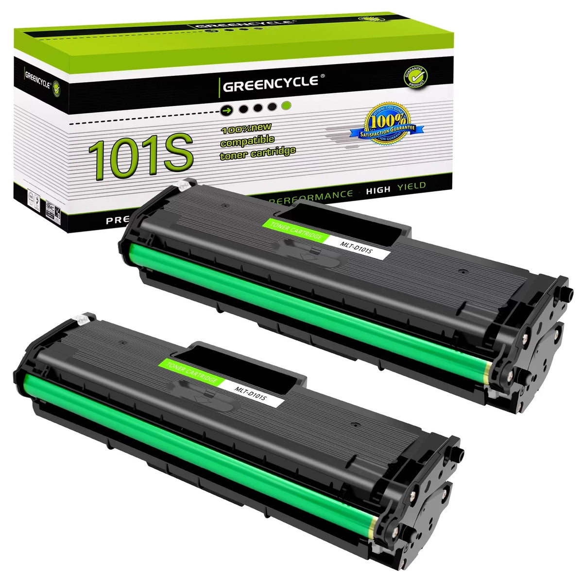 Black Printer ML-2165 for with SCX-3405W SCX-3405FW MLT-D101S Replacement Cartridge Toner ML-2165W GREENCYCLE Compatible 2 Pack 101S SCX-3400