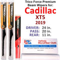 3) Performance 2019 XT5 Premium of Wipers Beam Wiper w/Rear Cadillac (Set