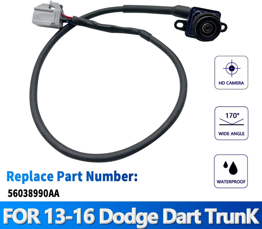 Multiangle Dodge Rear Replaces with Views Mounted Back Compatible Camera Trunk Lid Up 2013-2016 56038990AA View