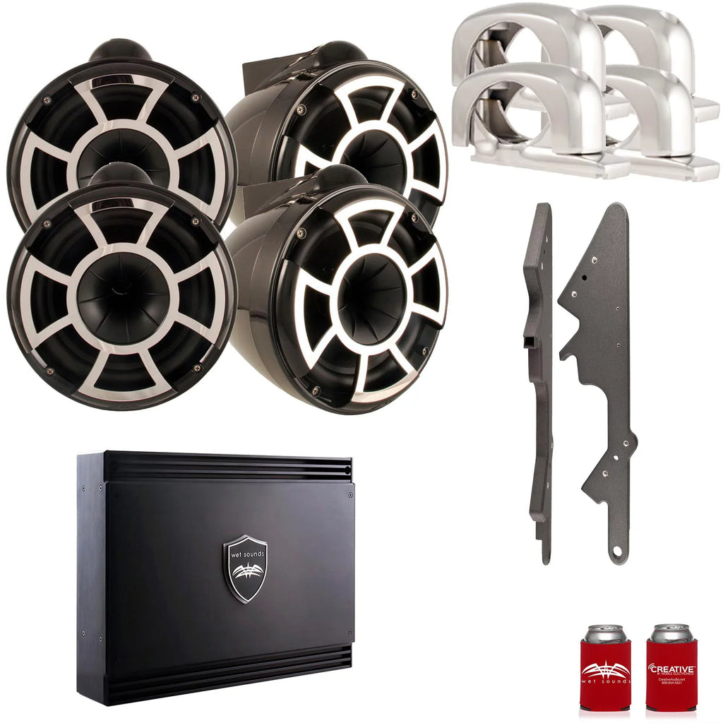 Two REV10B-SC Wet Adapters Black G3 10" G3: Swivel with & of Sounds Amplifier SDX2 Pairs Tower For Speakers Malibu