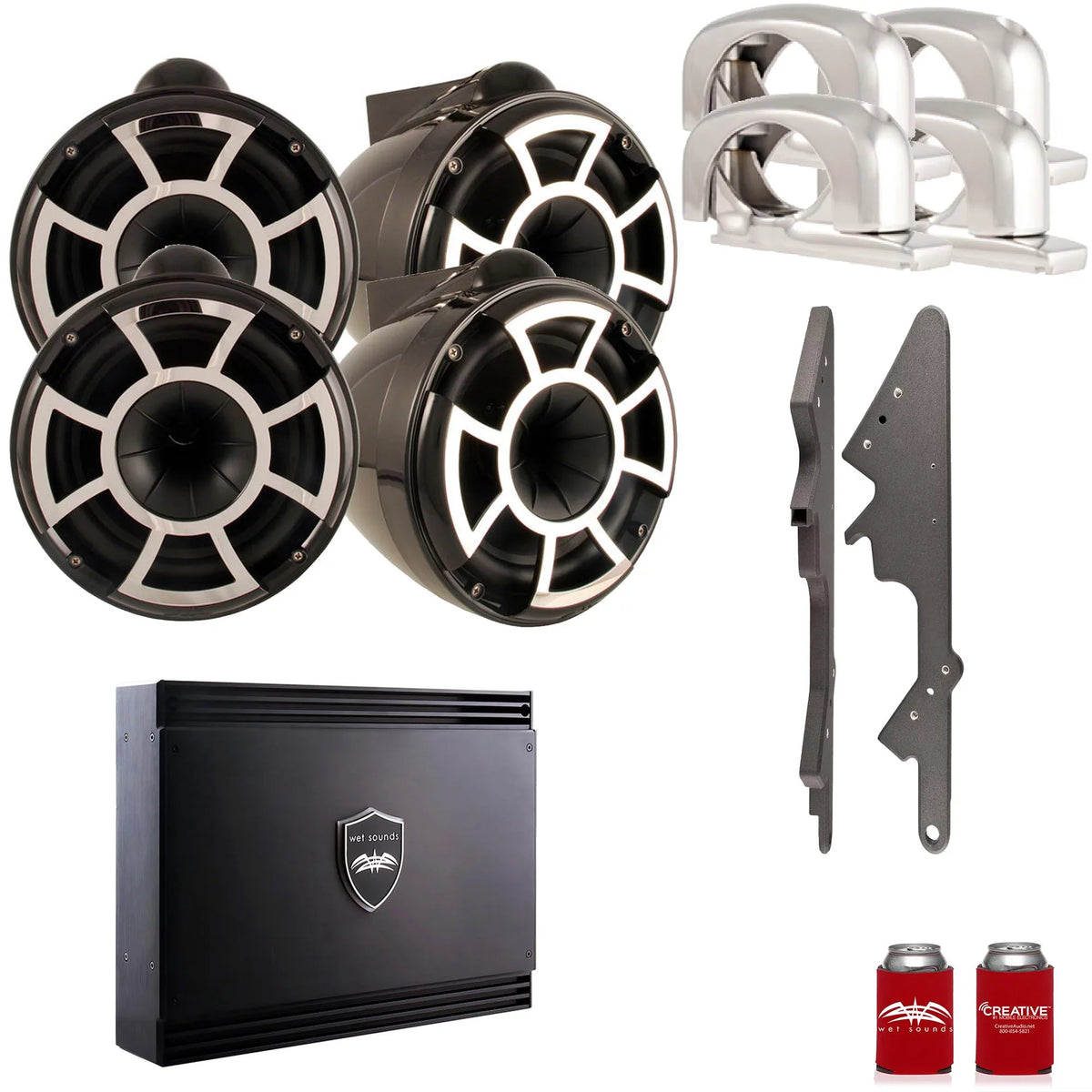 Two REV10B-SC Wet Adapters Black G3 10" G3: Swivel with & of Sounds Amplifier SDX2 Pairs Tower For Speakers Malibu
