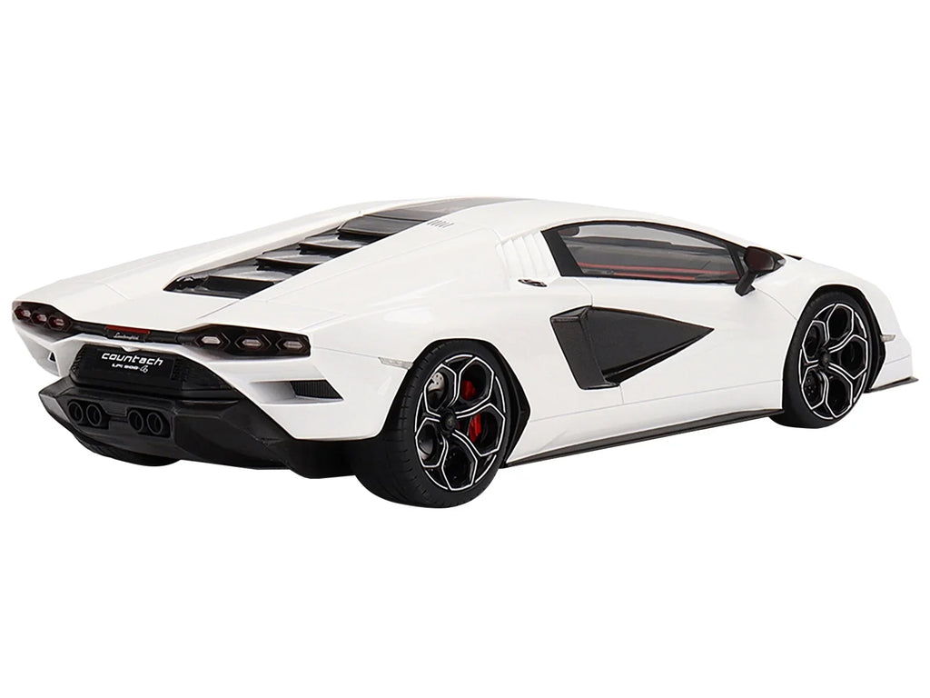 Top Accents design Speed Bianco Diecast 800-4 Car 1/18 by LPI with Lamborghini Countach Siderale White Black