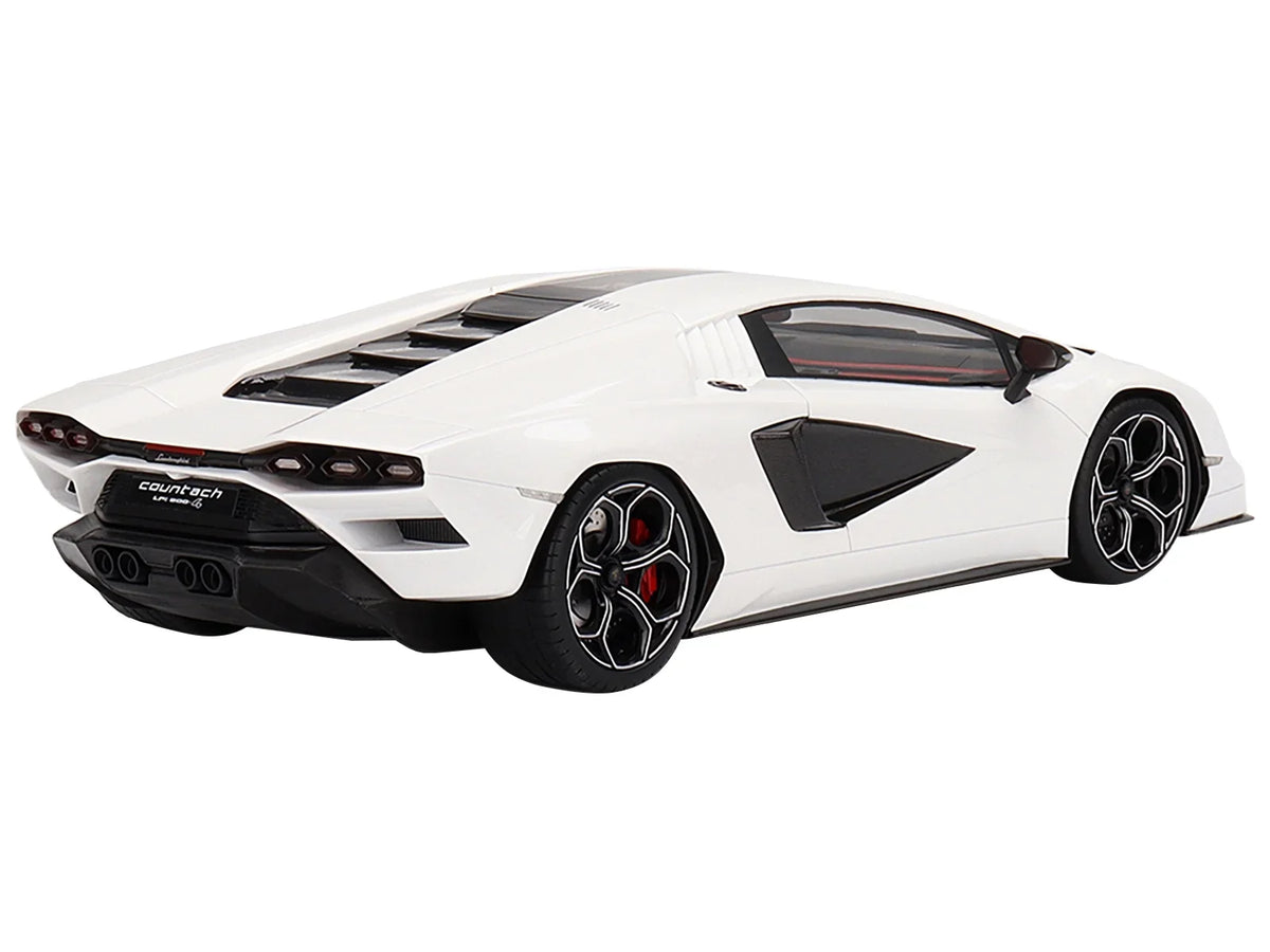 Top Accents design Speed Bianco Diecast 800-4 Car 1/18 by LPI with Lamborghini Countach Siderale White Black