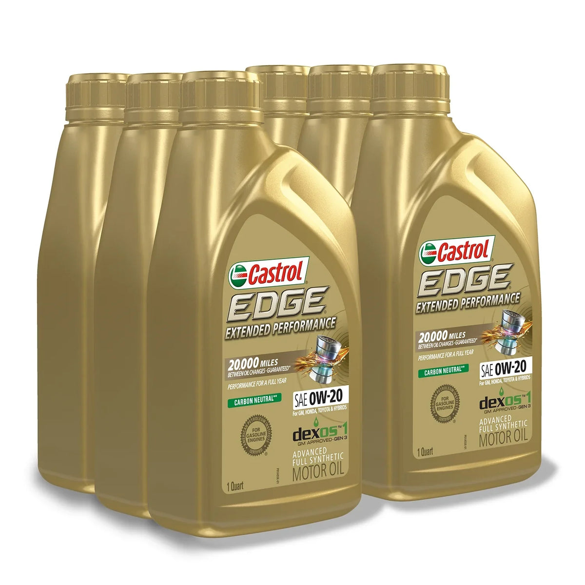 Synthetic 1 Motor Full 0W-20 Quart, Castrol Performance Edge 6 Oil, of Extended Case Advanced