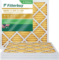 Filterbuy Filters HVAC 11 Air 24x24x1 Furnace AC Pleated MERV (4-Pack)