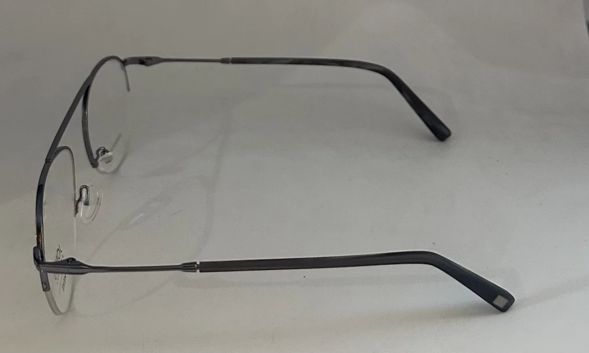 Aviator Rimless Gunmetal York J359. New Mens Metal 53mm Jones Eyewear Frame.