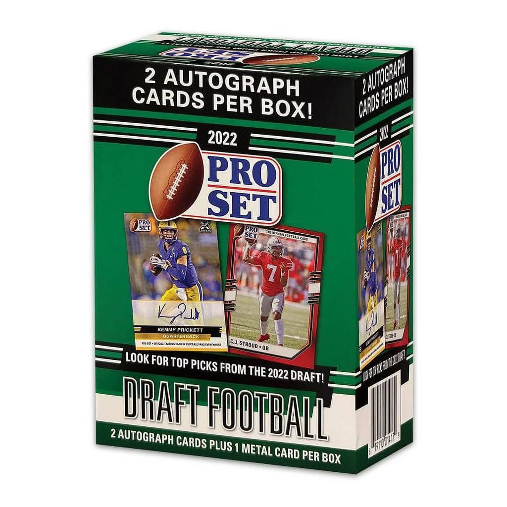 Box Football Set Pro Blaster Draft Card Leaf Trading 2022