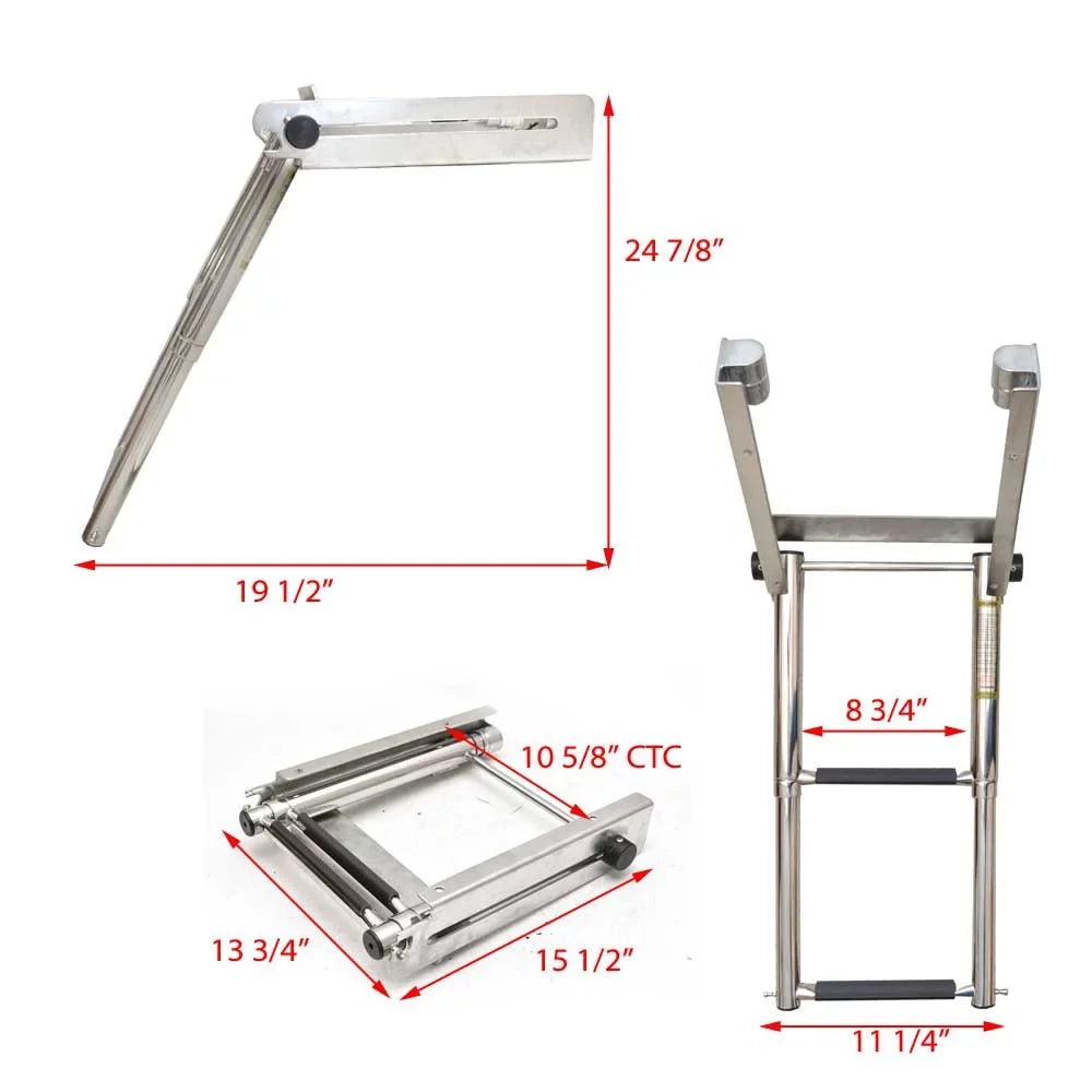 Hardware Step Boat 2 Challenger Under Stainless Ladder LTS-3 Mount |