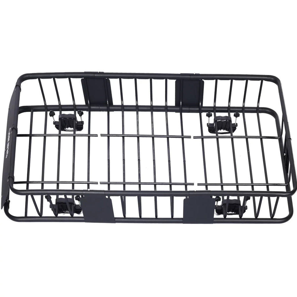 steel Roof Carrier Rack BasketMotoring Mount Roof RackTop Cargo 64black Rooftop