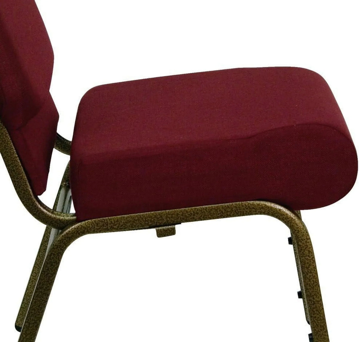 Vein In 21''W Burgundy Fabric - HERCULES Series Church Chair Stacking Frame