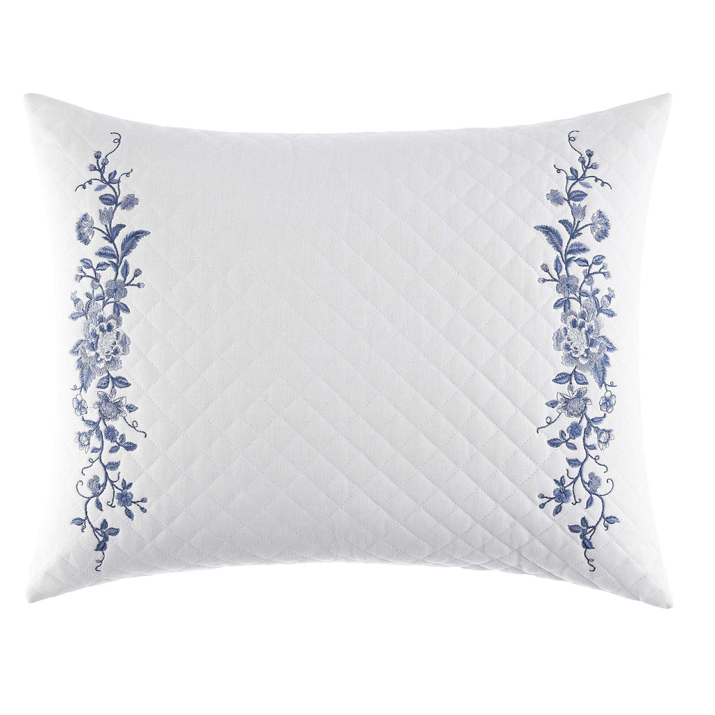 (Pack Home Pillow and Decorative Bedroom x 1), for (16" of 20") Charlotte Throw Throw Designer cor, Pillow, Collection Living Charlotte Room Laura Ashley D Quality, Decorative Premium Blue/White 1 Pillow Perfect Count Blue/White