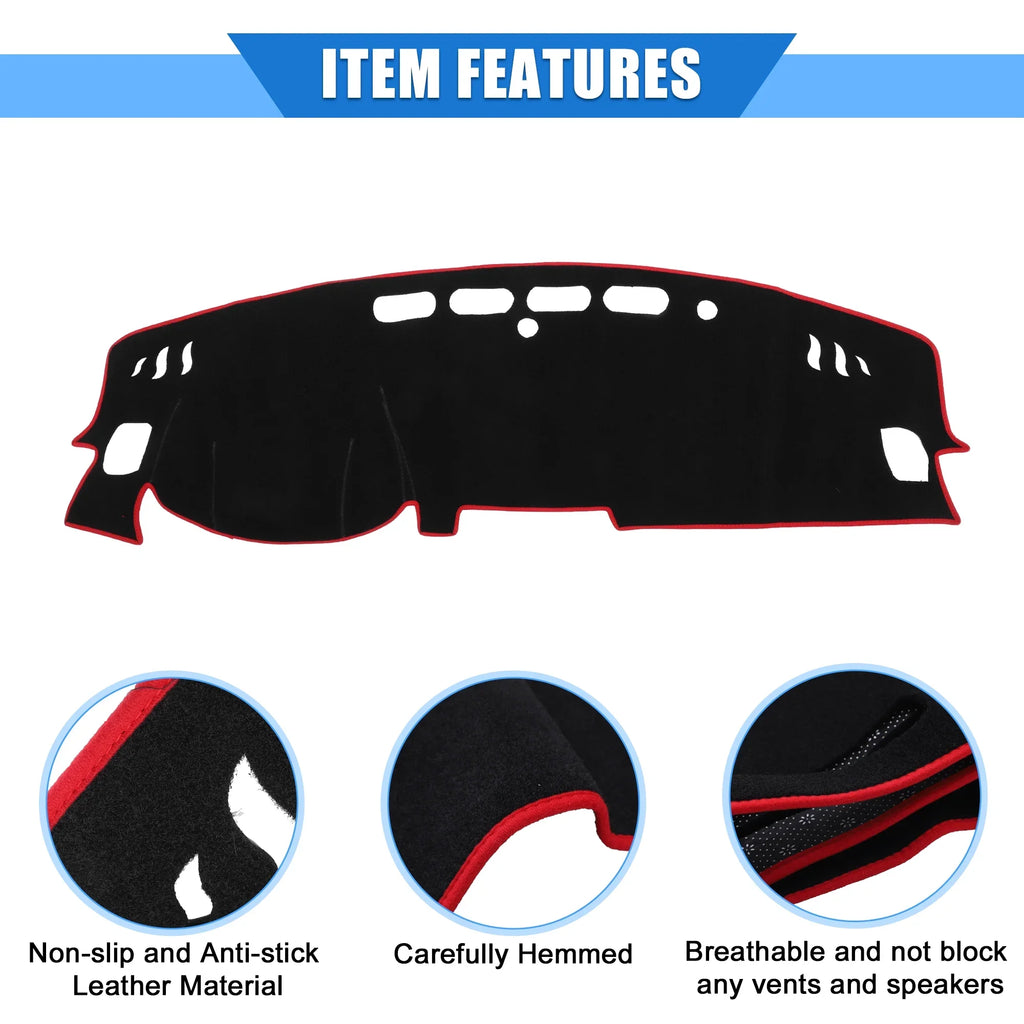 Dashboard Unique Compatible Car Console Nissan Bargains Center Cover Polyester 2019-2020 Altima Red Protective for