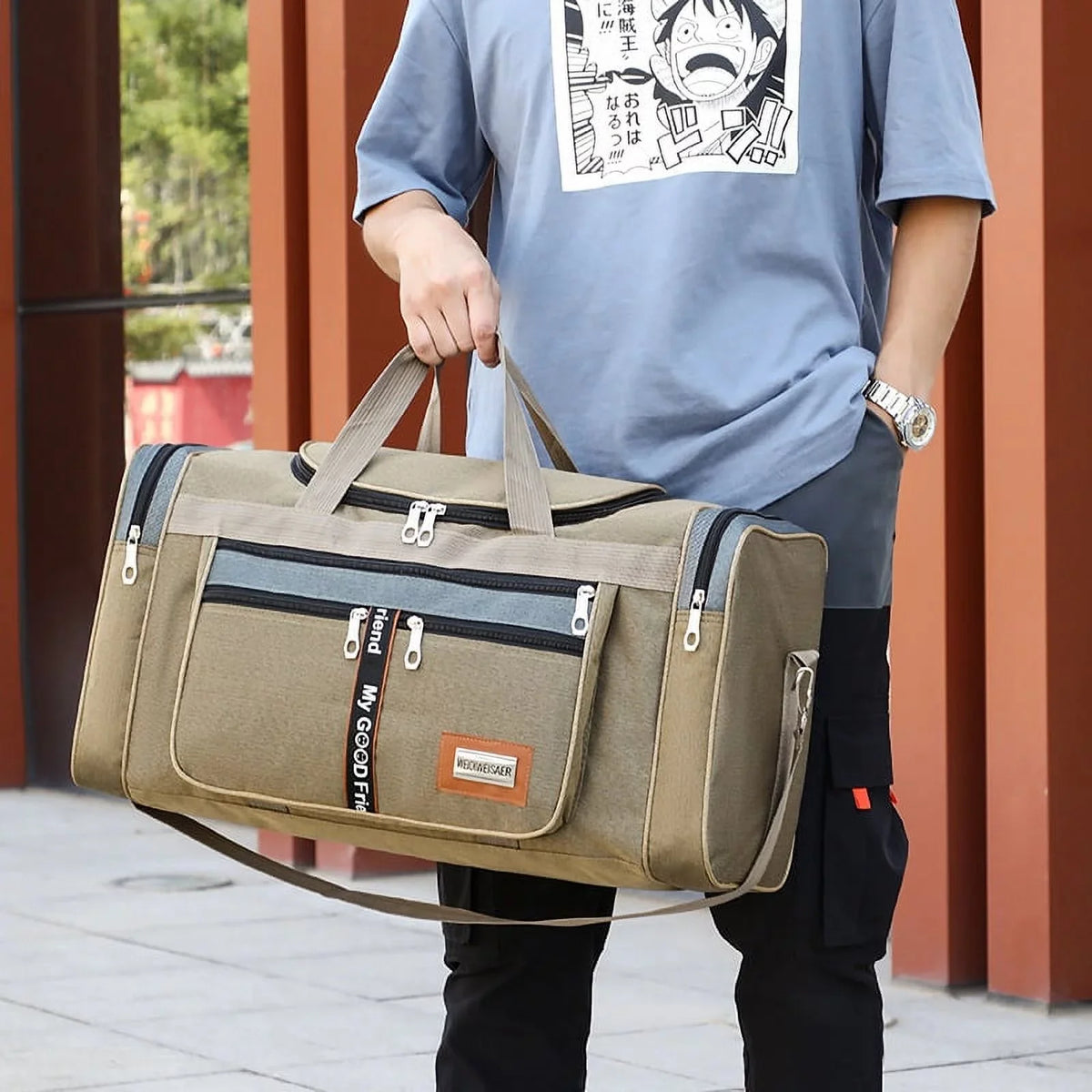 Khaki Bag, Jaeden and inch 20 Sport Travel Bag Duffel Unisex