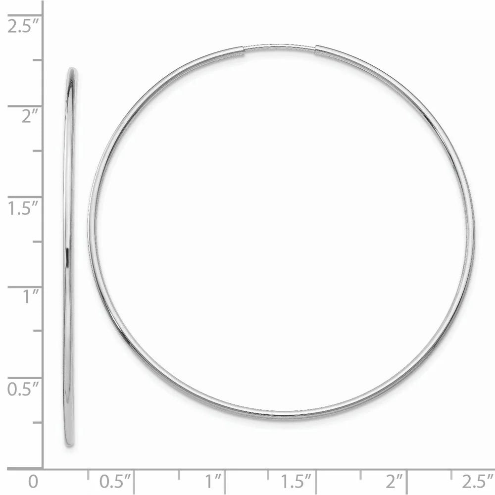 Gold White and Earrings; Real Hoop Women for 14kt Polished Teens; Tube for Endless Adults and Men