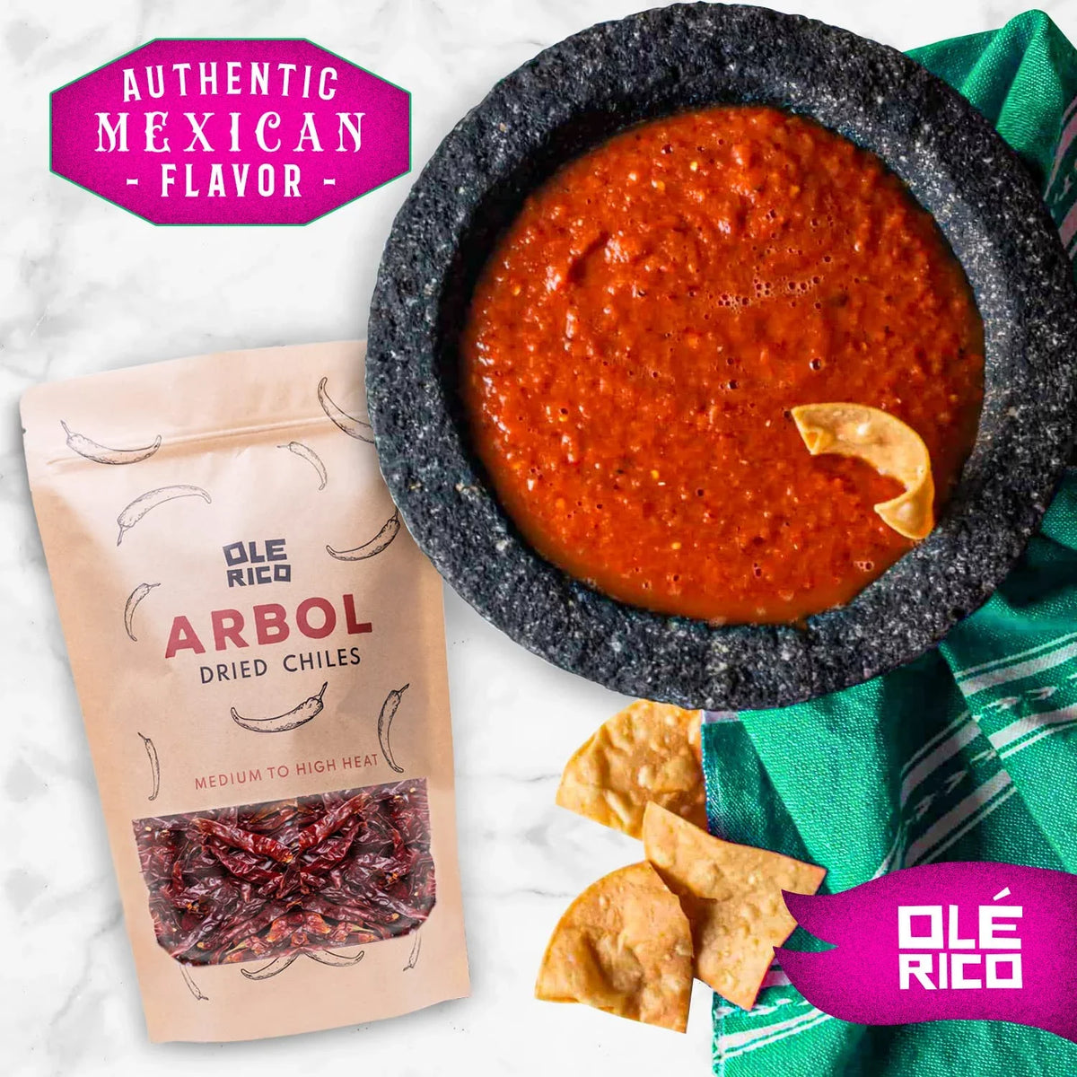 '- Bags Dried Ancho 3 Mexican and Chiles The Spicy (12 Chiles, - - oz OLÉ Pack In Peppers Great - - Trio Packaged Total) RICO Arbol Chile Recipes Chiles For Guajillo Bundle Resealable