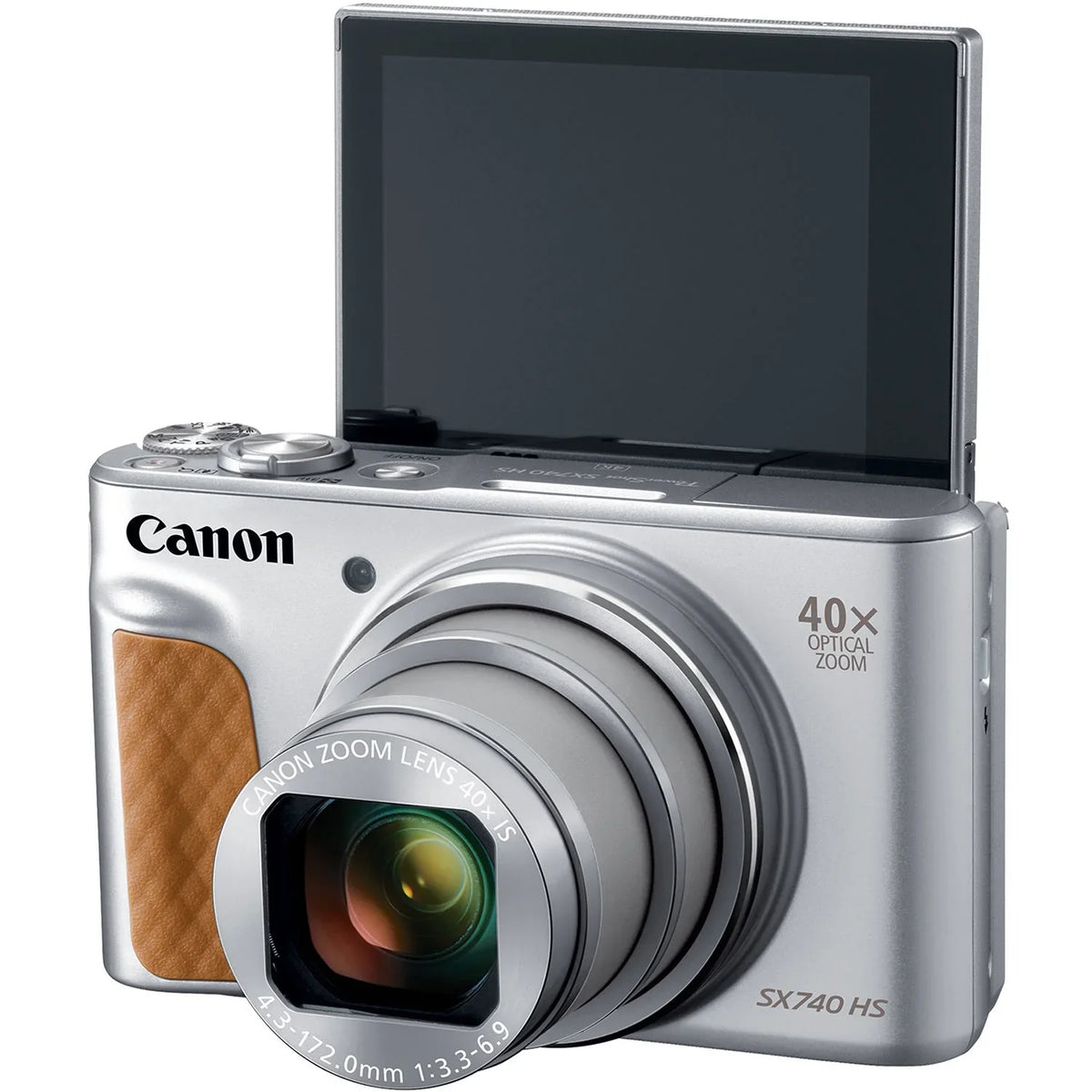 HS Accessory Canon Memory Gripster Digital SX740 (Silver)+64GB Bag+Steady Card+Camera Camera Tripod+Deluxe Shoulder Bundle PowerShot