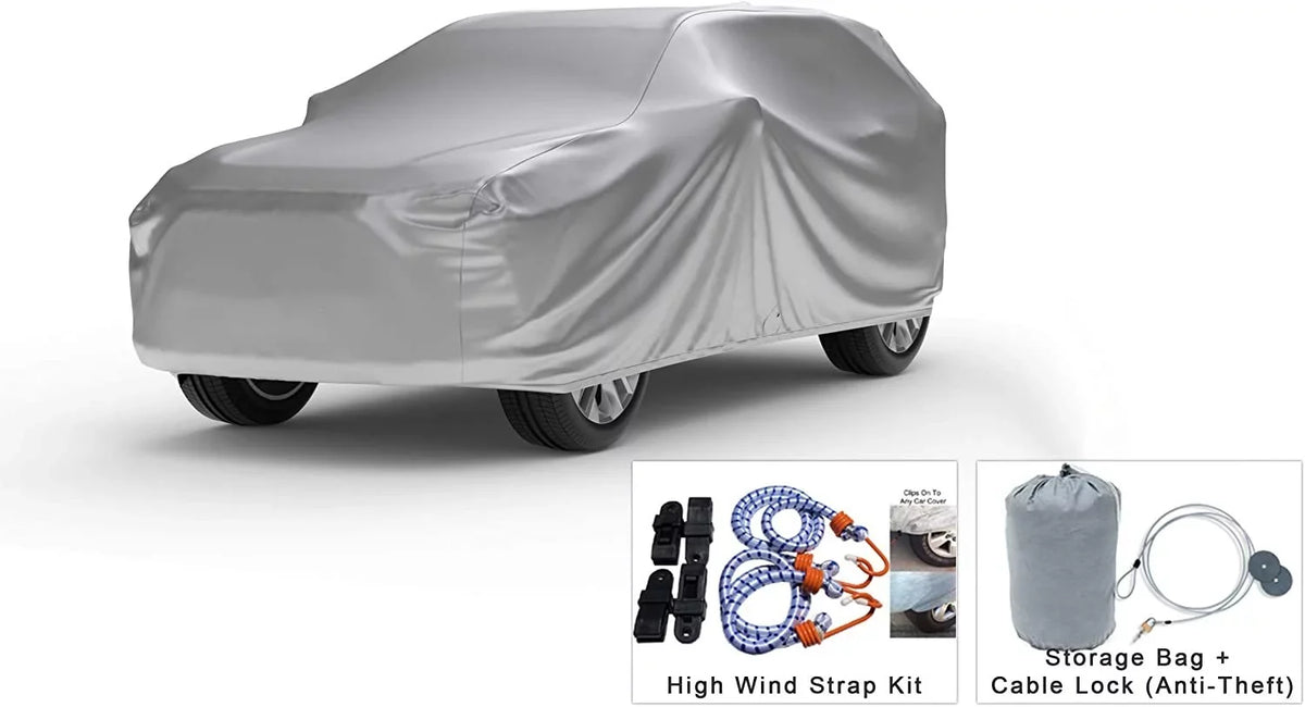Cover Snow, Bag XC60 Sun Indoor Lining - 2016 Storage Lock, - & - Cable - Straps Outdoor Durable Volvo Includes Fleece With Weatherproof & SUV Wind From Compatible Protect Anti-Theft Water, Rain -