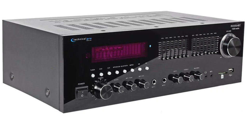 Black Bluetooth Home Receiver+4) Speakers RX55URIBT Theater 6.5" Ceiling
