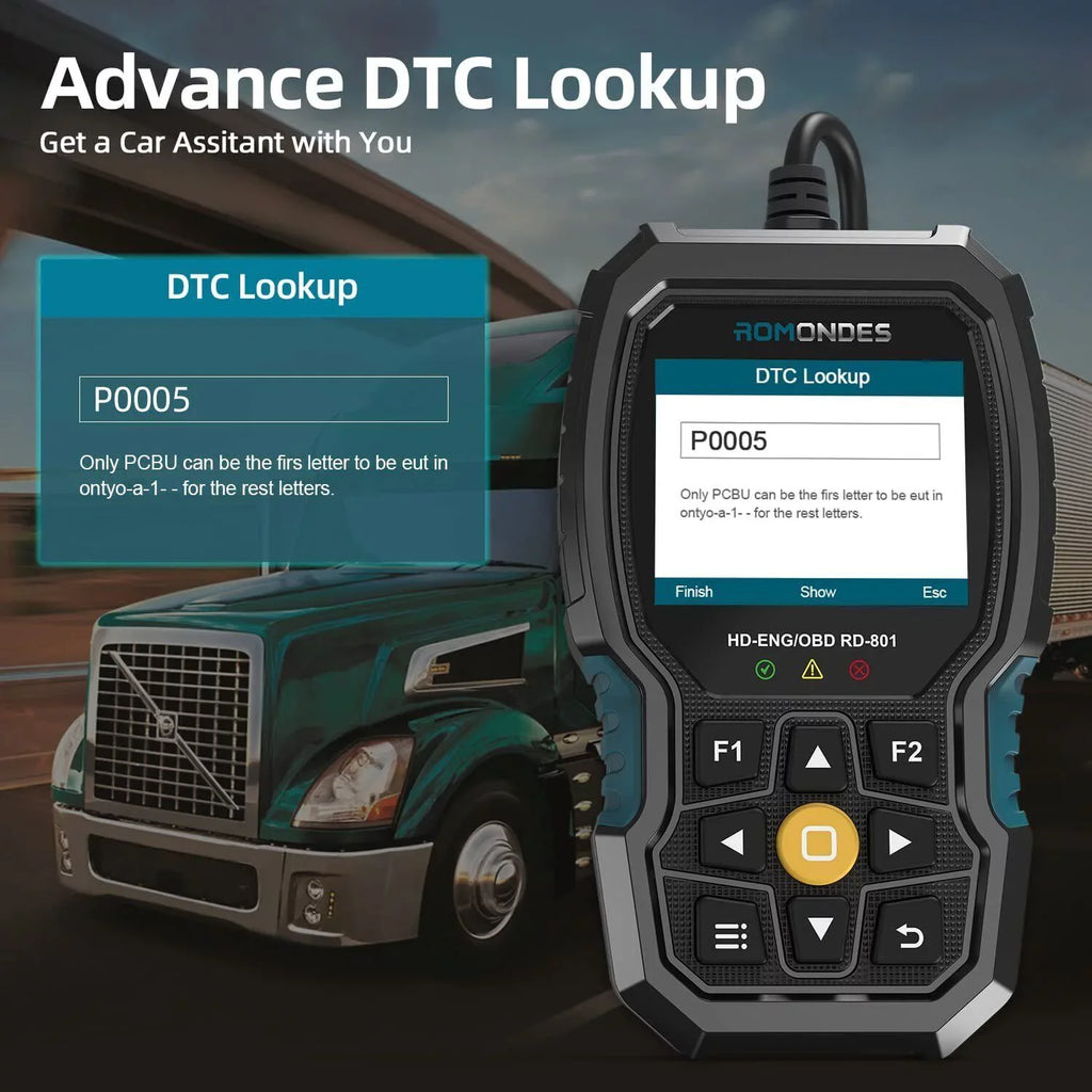Tools RD801 Scanner Heavy Reset OBD2 Diagnostic Code Oil Duty Truck Reader Romondes Diesel Scanner Truck DPF