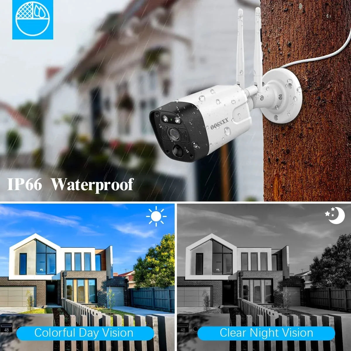 surveillance Wireless Security System,8PcsOutdoor ,night Audio camera, 2-Way Wifi 5.5MP OOSSXX Security Camera Cameras vision cameras,