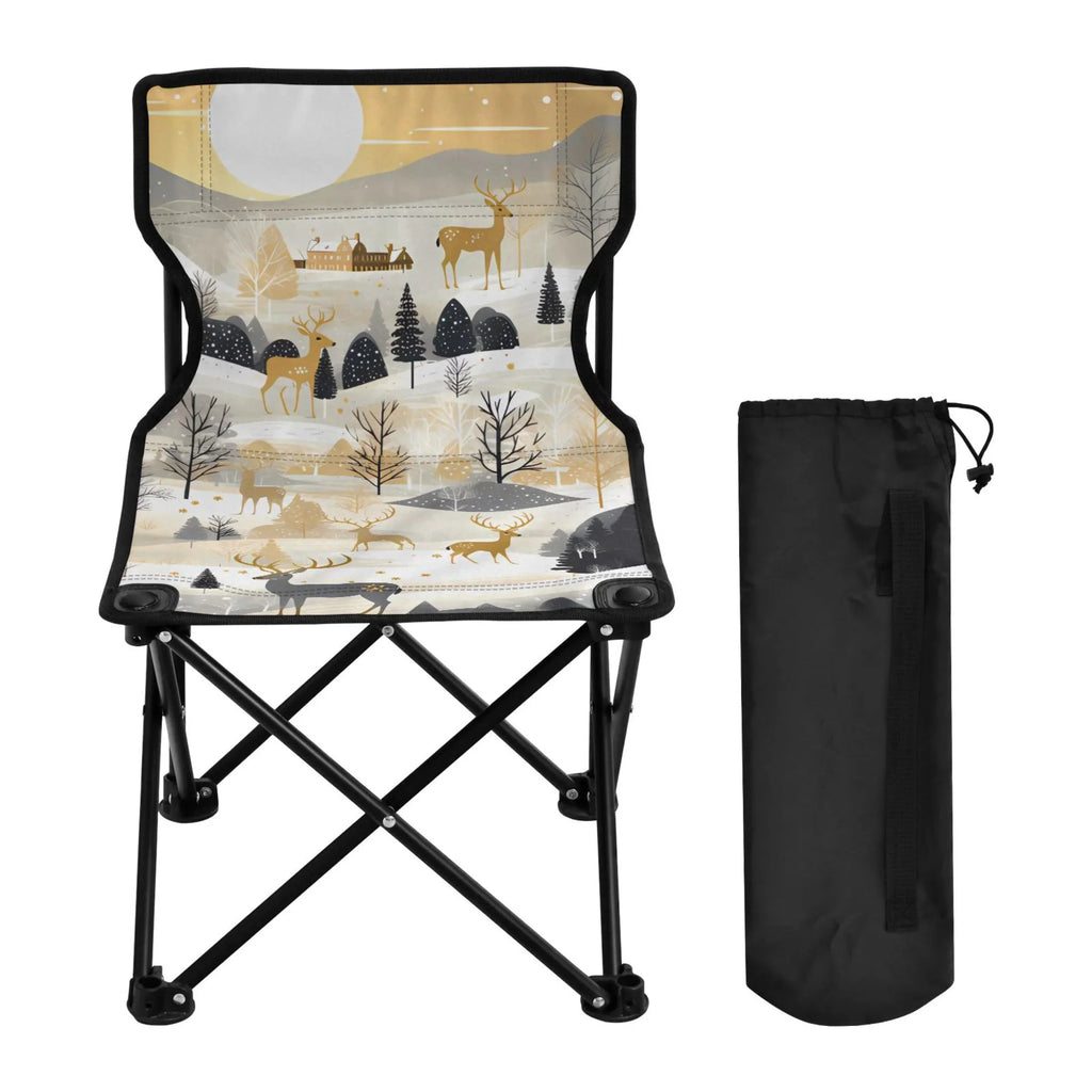 Bag Lawn Forest Golden Chair Chair Chair Beach Carry Camping Portable Kids Folding Deers in Chair Small with Fishing Outdoor for