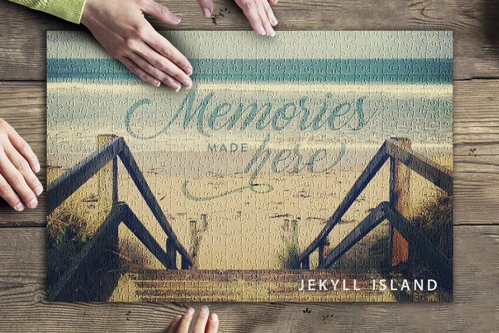 Back, Island, Jigsaw Adults and Staircase, Family, Jekyll Sentiment Beach You (19x27 Puzzle Love to Beach 500 for inches, I Georgia, Made in Piece the Sandy USA) and Premium