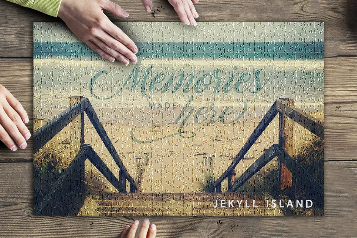 Back, Island, Jigsaw Adults and Staircase, Family, Jekyll Sentiment Beach You (19x27 Puzzle Love to Beach 500 for inches, I Georgia, Made in Piece the Sandy USA) and Premium