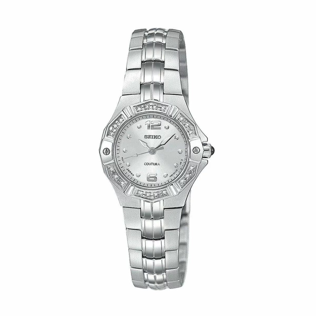 Seiko Women's Silver-Tone Watch Diamond Coutura SXGN25