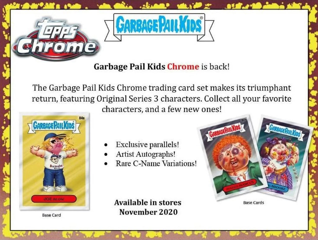 Pack Box- Packs Garbage 5 2020 Blaster Kids Topps Chrome 1 Bonus + Pail