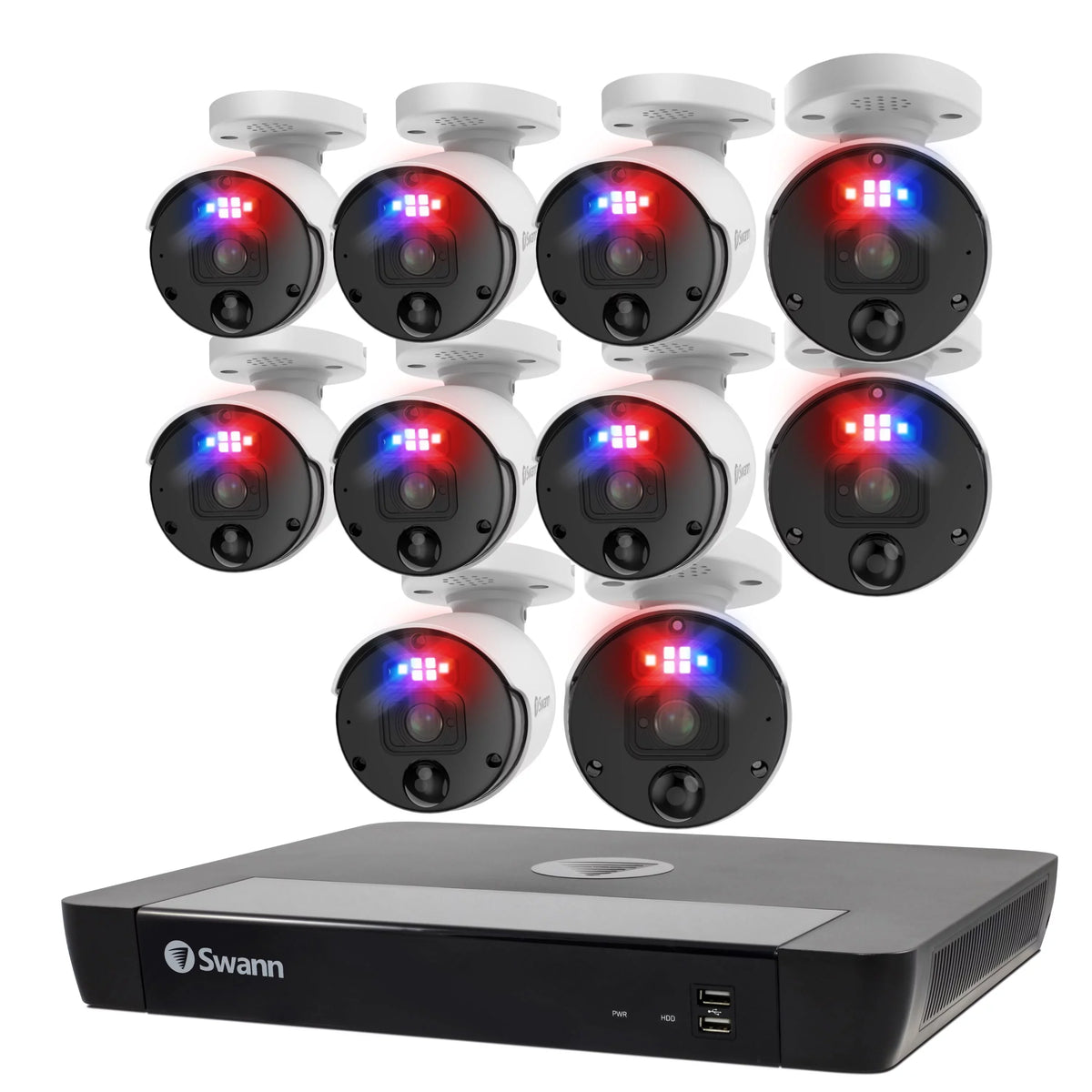 4K 16 Swann Ultra Enforcer™10 Camera HD Pro Security setup Channel NVR