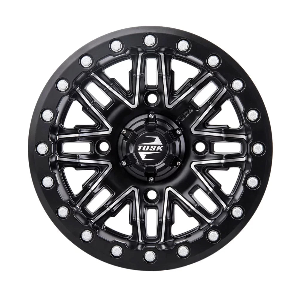 '+ 4/137 For Machined/Black Can-Am 3.0 HD10 14x7 Nebo Tusk 2021-2022 4.0 Beadlock Defender Wheel Pro Limited