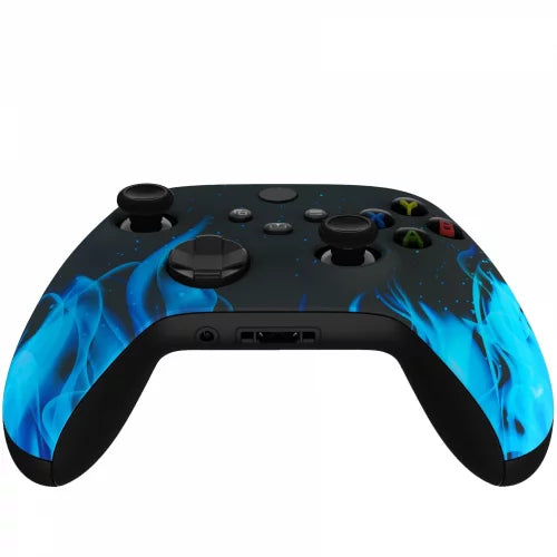 Custom One Controller White Xbox Modded Flames Rapid Fire / X Soft LED Touch With Series Blue